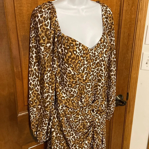 Lilly Pulitzer Brown Leopard Print Midi Dress - Picture 4 of 16